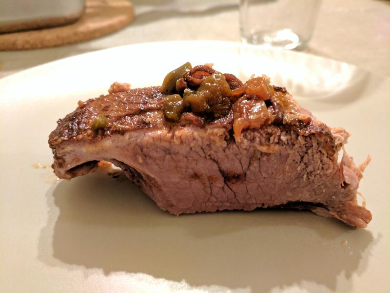 Pressure cooker lamb roast plated
